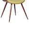 Armen Living Butterfly Mid-Century Dining Chair in Walnut Finish and Green Fabric LCBUCHWAGR - alternate 5